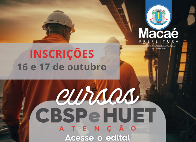 Qualificação Profissional terá inscrições para certificação em CBSP e HUET