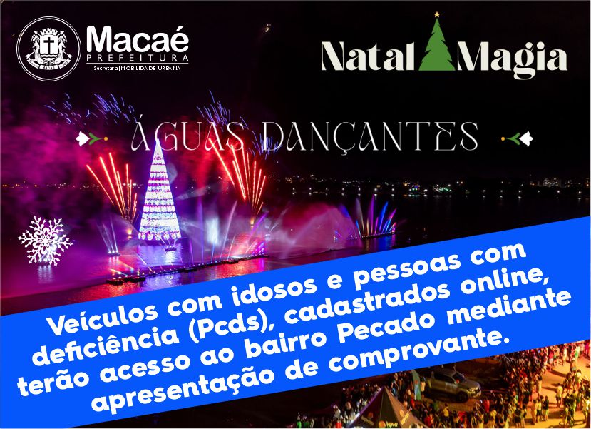 Águas Dançantes: Idosos e PcDs cadastrados terão acesso