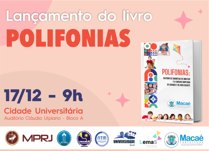 Livro sobre direitos e cuidado da Criança e do Adolescente será lançado nesta terça